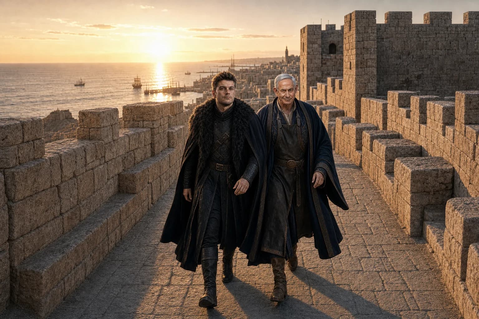 Bane Netanjahović i Dušan šetaju bedemima koje je Bane podigao