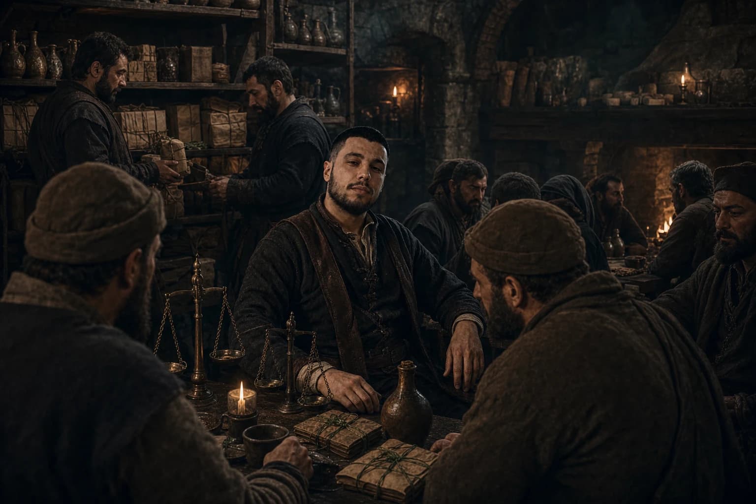 Čočko među mušterijama u podrumu kafane Ćoška